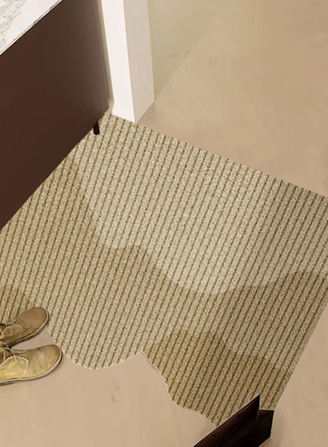 Hanayo Door Mats Indoor Resist Dirt Entrance Mat Mud Removal Mat Non-slip Low Profile Inside Floor Mat for Indoor Outdoor Front Door Entryway Patio 60*90CM(Beige) - Image 2